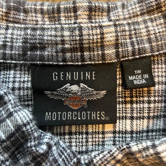 Harley Davidson long sleeved flannel 1W - Picture 2 of 4